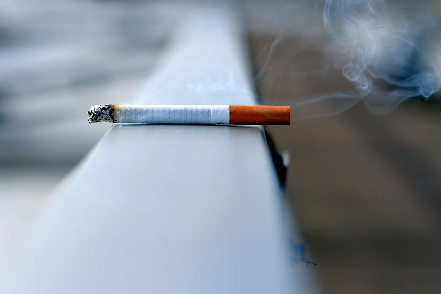 Cigarette isolée sur un fond clair